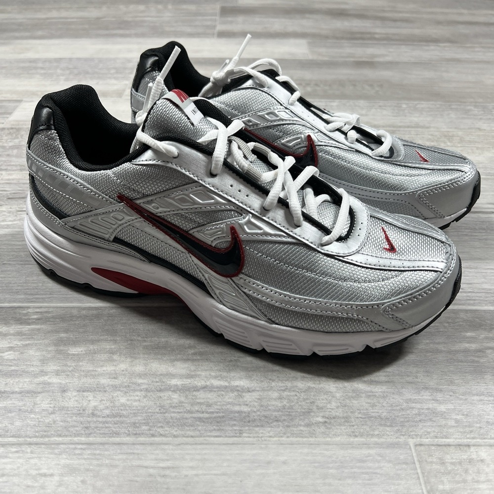 Nike Initiator Mens 10.5 Athletic Running Shoe Sneaker Gray/Red/Black 394055-001